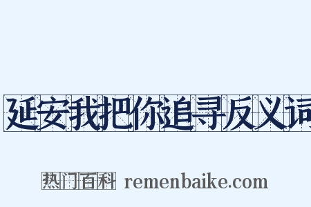 延安我把你追寻反义词是什么意思的图片